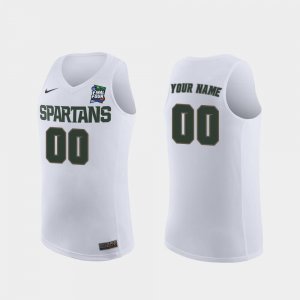 Youth Michigan State Spartans NCAA #00 Custom White Authentic Nike 2019 Final-Four Stitched College Basketball Jersey MA32I33SL